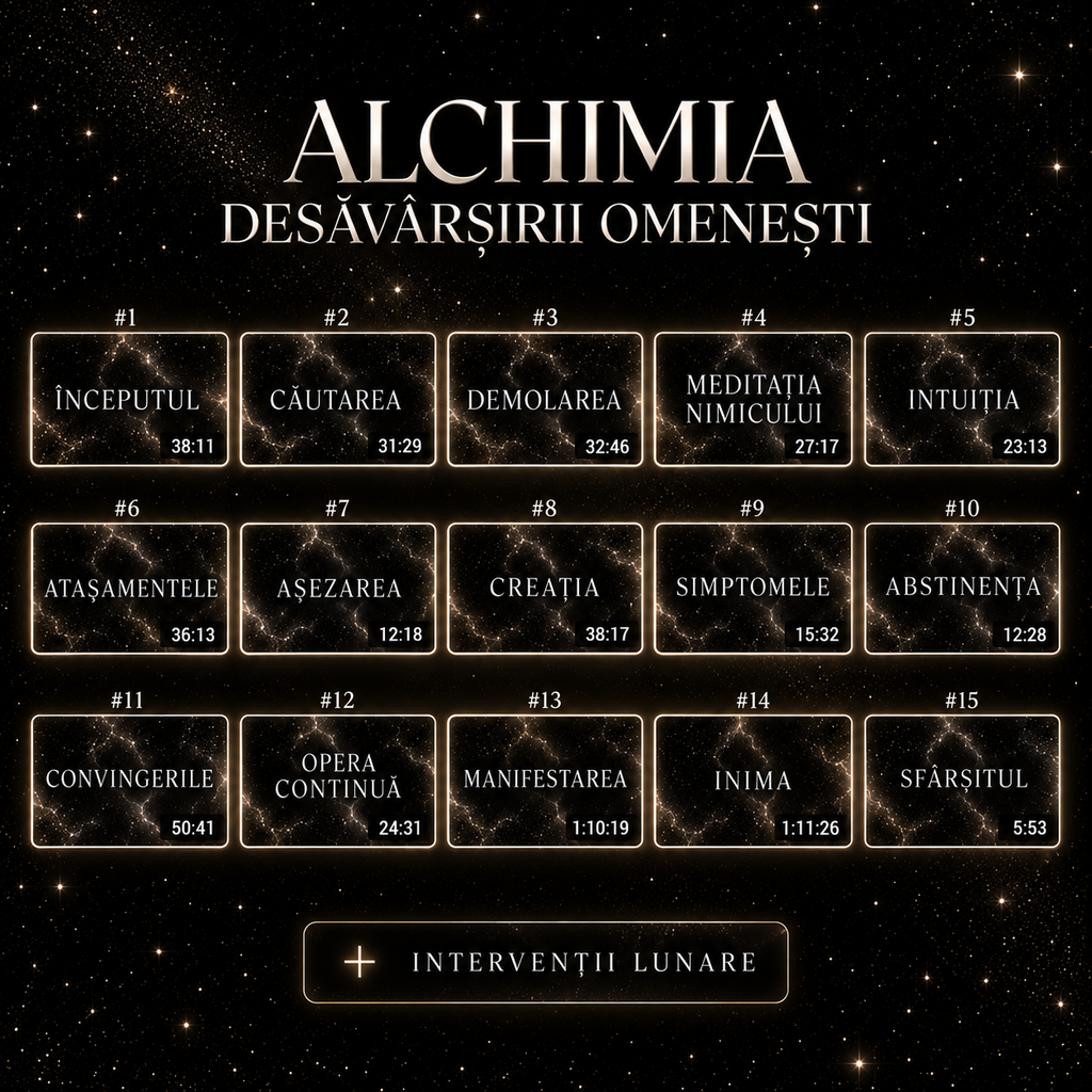 Alchimia Desăvârșirii Omenești – transformare interioară și evoluție personală
